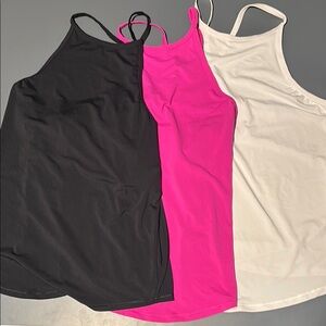 All in Motion Black and Pink Sleeveless Camisoles